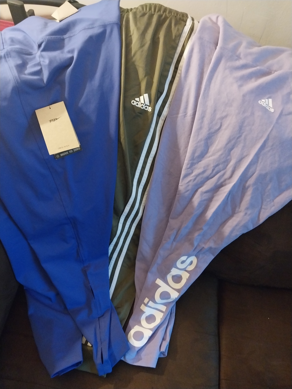Adidas Women Track Pants/Leggings DUO— Olive, Lavender 1 NEW Nike Legging